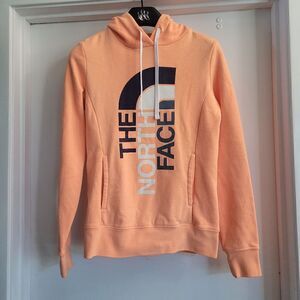 Northface orange and navy kangaroo pocket hoodie